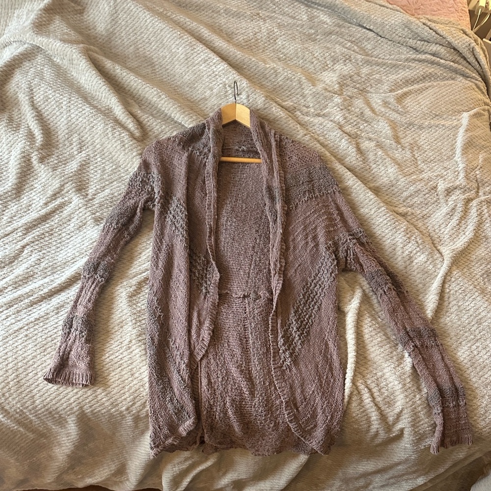 Cozy Brown Open-Front Cardigan